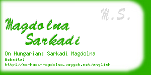 magdolna sarkadi business card